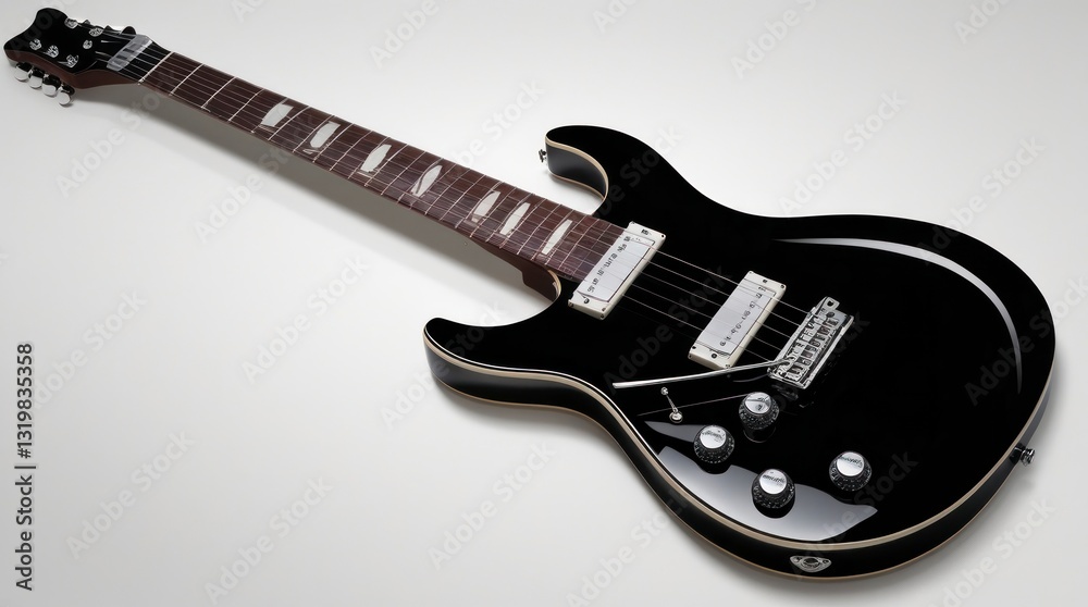 high-gloss electric guitar with a contoured body high-gloss electric guitar with a contoured body