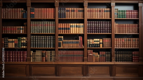 A photo of a legal library with books