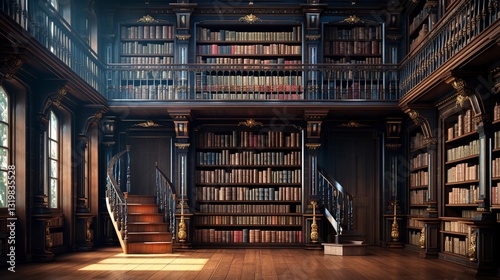 A photo of a legal library with books