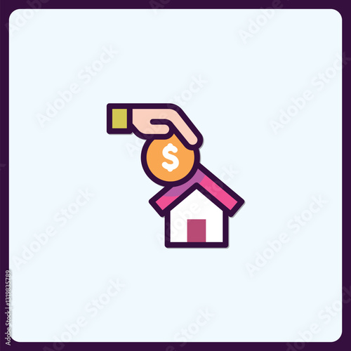 Conceptual illustration of investment in property, real estate financing