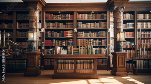 A photo of a legal research library