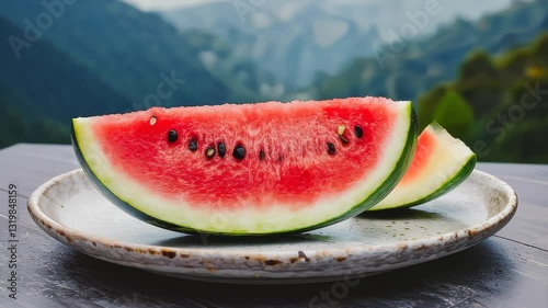 Fresh Juicy Watermelon Slice