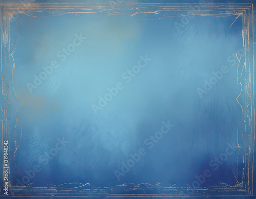 background muted soft blues and a decorative border