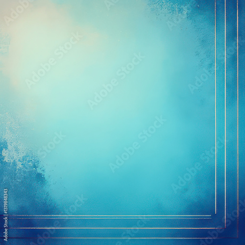 background muted soft blues and a decorative border
