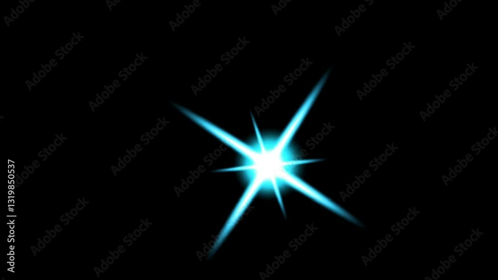 Glowing blue flash star animation on a black screen. Sparkling, dynamic light effects create a mesmerizing cosmic and futuristic atmosphere. Perfect for VFX Glowing blue flash star animation on a black screen. Sparkling, dynamic light effects create a mesmerizing cosmic and futuristic atmosphere. Perfect for VFX