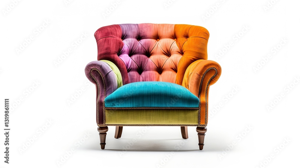 A photo of a colorful accent chair A photo of a colorful accent chair