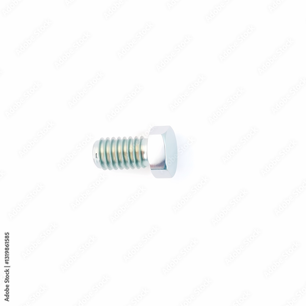 Hardware Detail: Close-up of a shiny metal bolt. It's isolated, highlighting its intricate design and industrial appeal. Hardware Detail: Close-up of a shiny metal bolt. It's isolated, highlighting its intricate design and industrial appeal.