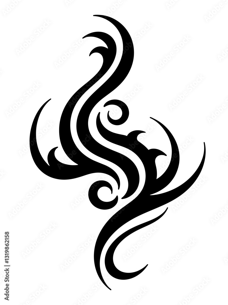 Obraz premium Dynamic vector artwork depicting fluid motion through flowing black lines creating abstract wave patterns on a clean white background. Ideal for modern design projects like branding, websites, or arti