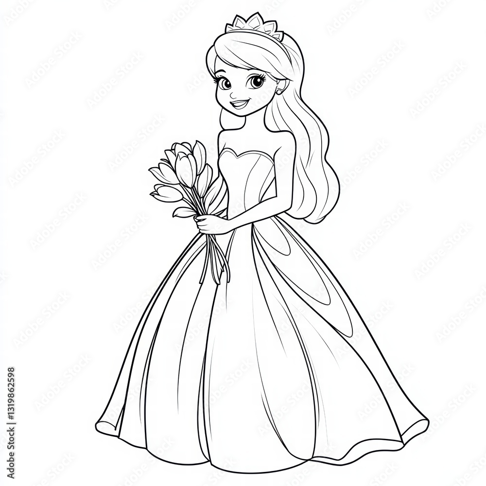 Fototapeta premium Princess Coloring