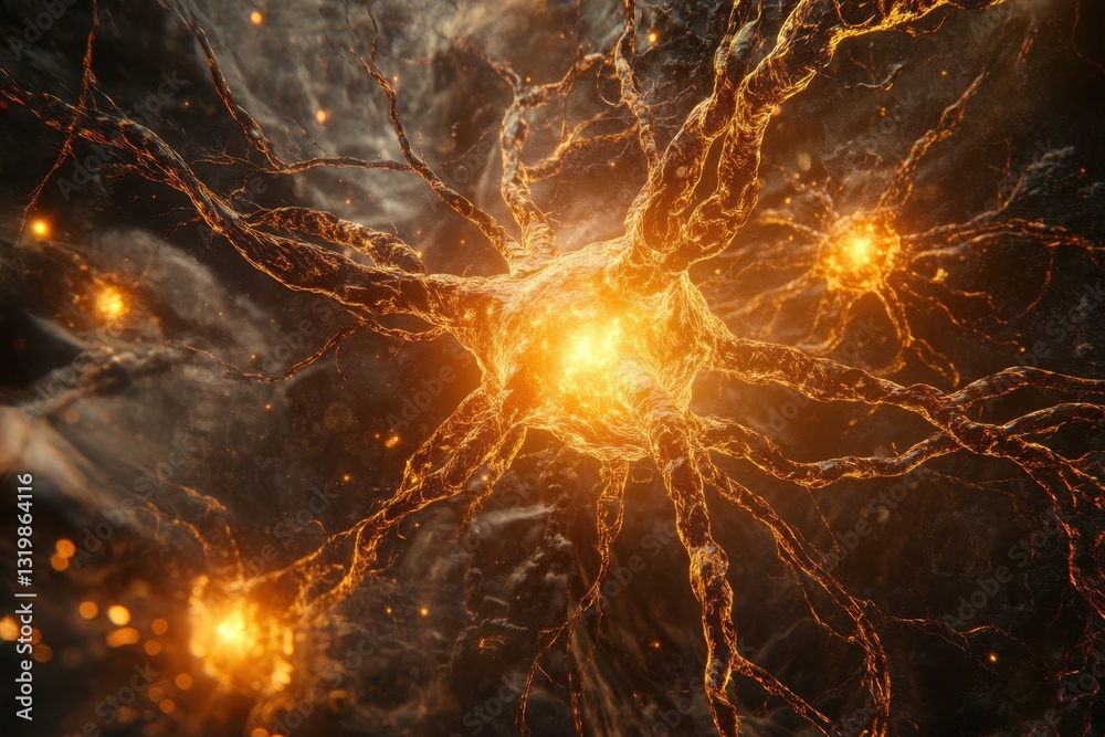 Exploring the intricate network of glowing neurons in a digital representation Exploring the intricate network of glowing neurons in a digital representation