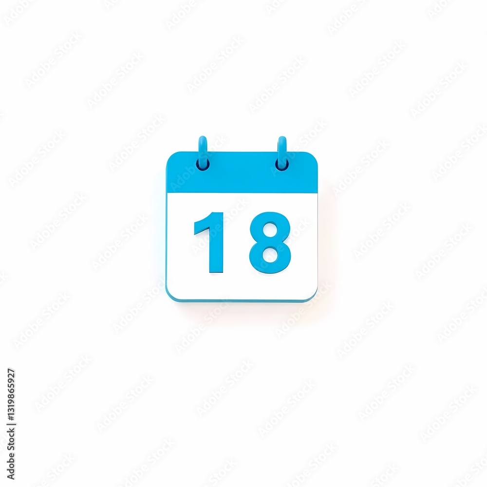 Digital Day: A modern graphic illustration of a blue calendar. Digital Day: A modern graphic illustration of a blue calendar.