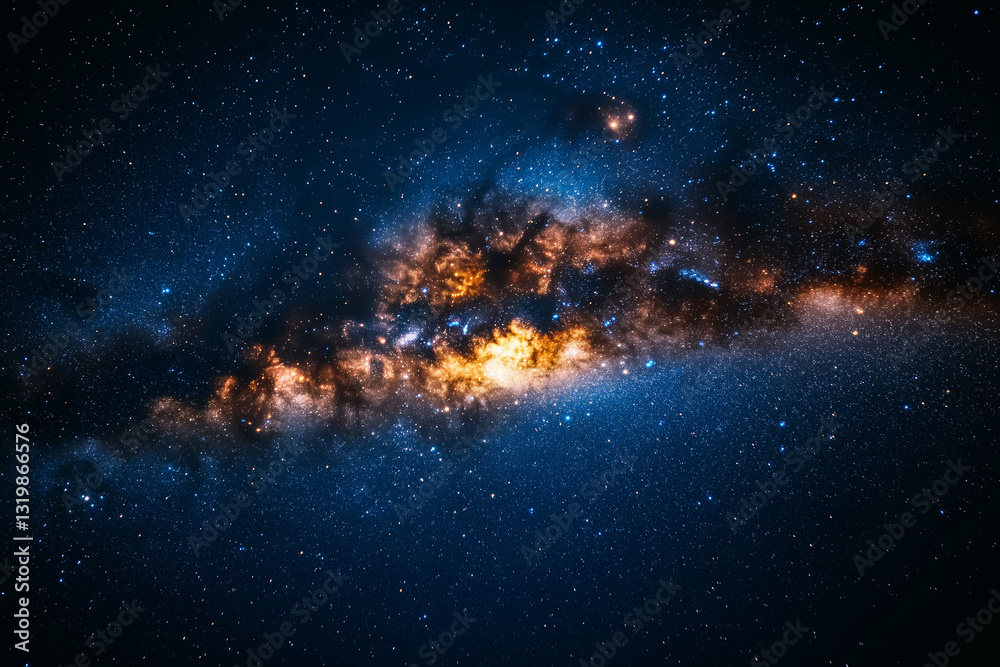 Fototapeta premium Starlit wonders above the untouched Galapagos archipelago at night
