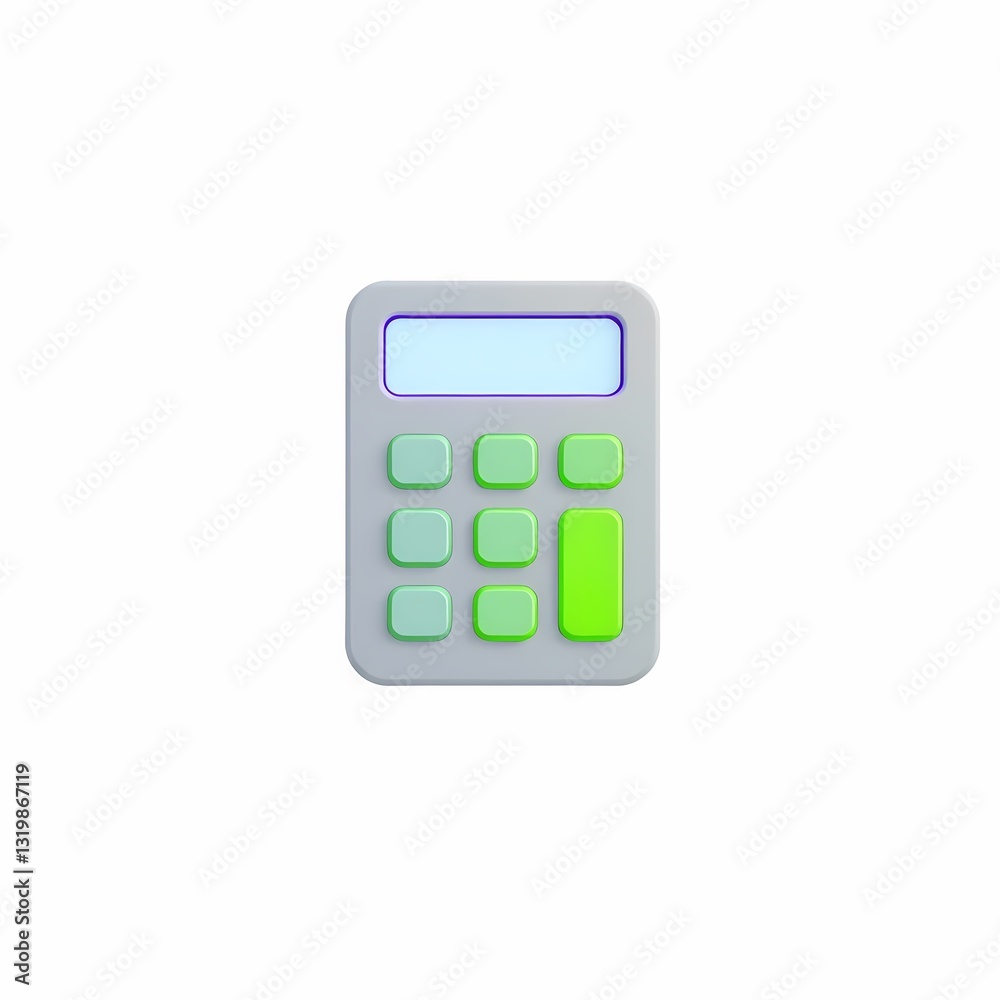 Precision in Pixels: A pristine, digital calculator rendered in vibrant colors, symbolizing numerical analysis, finances, and calculation. Precision in Pixels: A pristine, digital calculator rendered in vibrant colors, symbolizing numerical analysis, finances, and calculation.