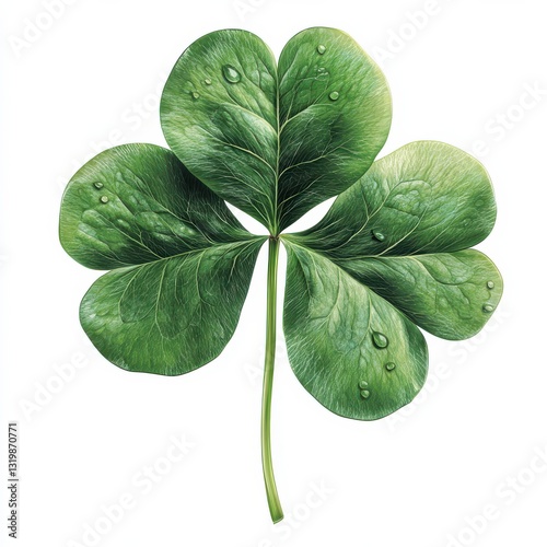 Four leaf clover clip art on white background