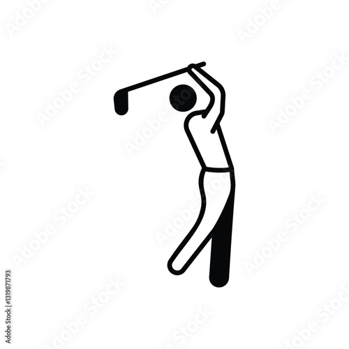 Golf Player Vector icon