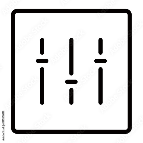 Fine-tuning The Perfect Balance, A Minimalist Graphic Design Representing Precise Control And Effortless Adjustments In A Clean Square Frame