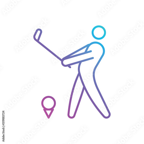 Tableau sur toile Golfer Vector icon