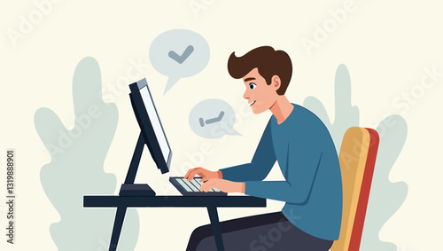 Young Professional Woman Working Remotely with Cloud Computing Technology