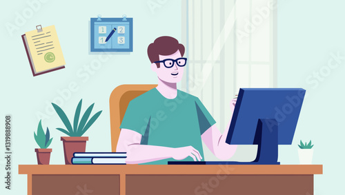 Young Professional Woman Working Remotely with Cloud Computing Technology