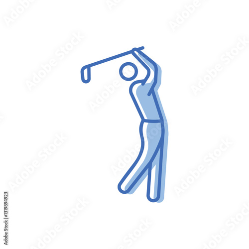 Golf Player Vector icon