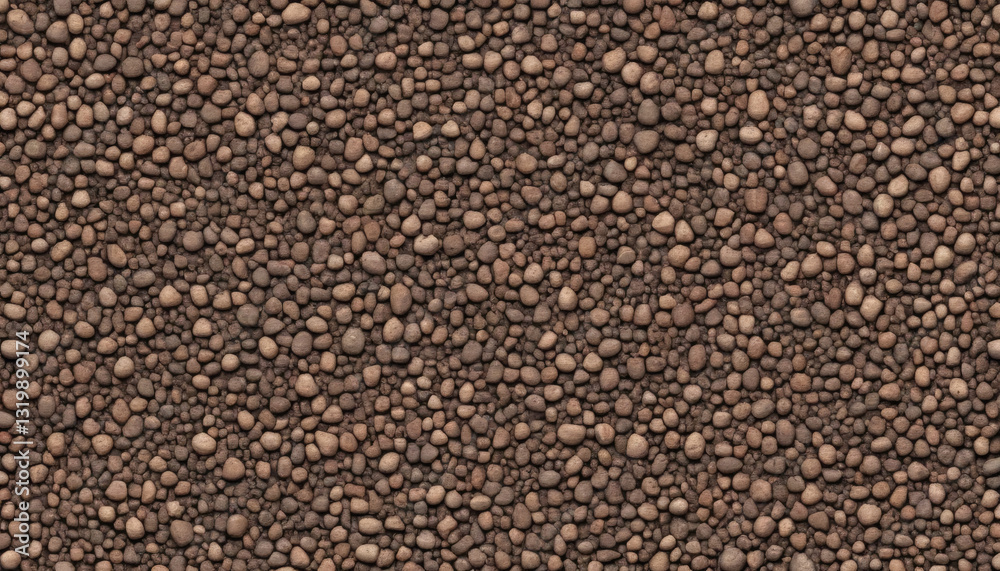 Fototapeta premium Pixelated 8-bit dirt texture with small rocks, subtle color variations, and an organic, natural look.