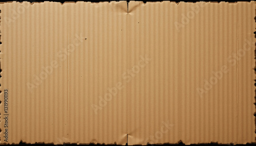 Pixelated 8-bit cardboard texture with corrugation lines and torn edges