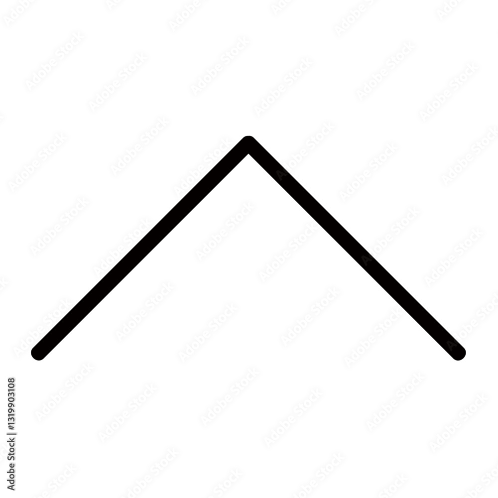A Simple Upward-pointing Arrow Symbolizes Growth, Progress, And Aspiration, Rendered In Bold Black Lines Against A White Background