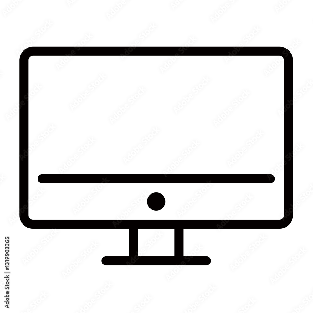 A Simple Desktop Computer Icon Representing Digital Access And Connection In A Minimalist Design With Clean Lines And Bold Black Strokes A Simple Desktop Computer Icon Representing Digital Access And Connection In A Minimalist Design With Clean Lines And Bold Black Strokes