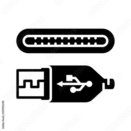 usb icon flat vecktor trendy popular simple