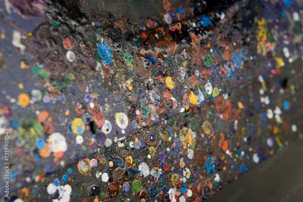 Paint spatters. Paint splashes. Different colors.