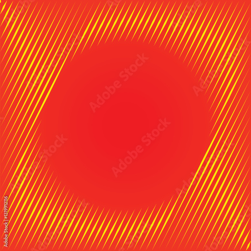 Seamless pattern with linear geometric ornament. Sharp lines and round spheres abstract background. 3d optical illusion effect wallpaper. Vector stripes illustration.
