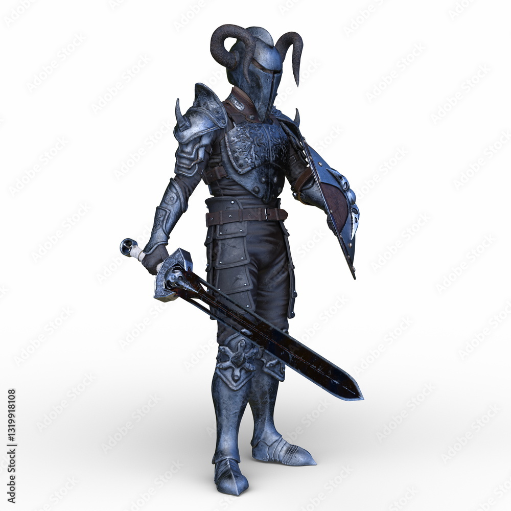 騎士　3DCGレンダリング