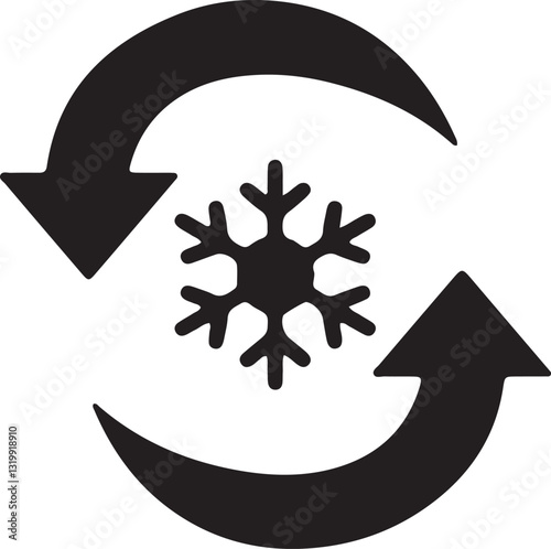 The illustration of a cooling circulation system