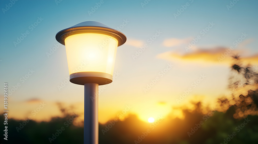 A beautifully lit street lamp stands against a vibrant sunset, casting a warm glow in the evening sky. This serene scene captures the essence of tranquility and urban charm. A beautifully lit street lamp stands against a vibrant sunset, casting a warm glow in the evening sky. This serene scene captures the essence of tranquility and urban charm.
