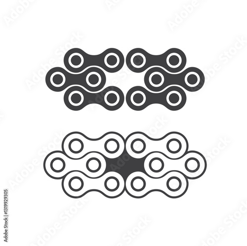 vehicle chain illustration, vector art.