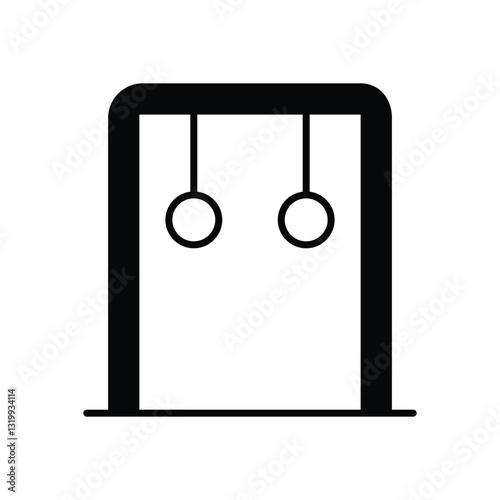 Gymnastic Rings Vector icon