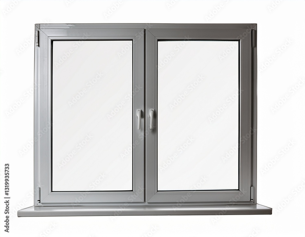 modern sliding window with aluminum frame on white background modern sliding window with aluminum frame on white background