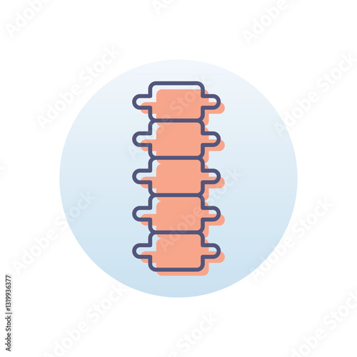 Dorsal Spine Vector icon