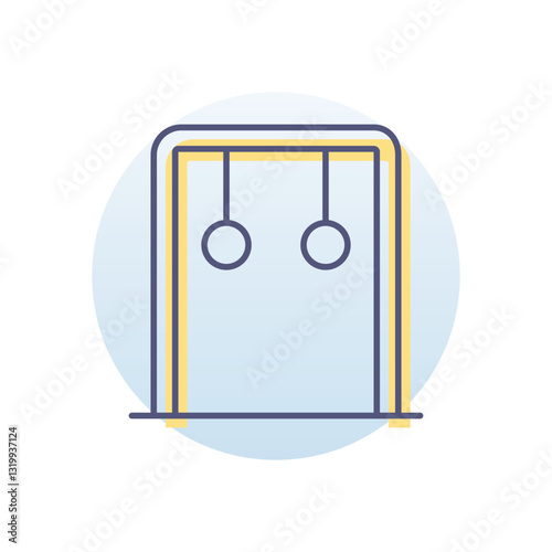 Gymnastic Rings Vector icon