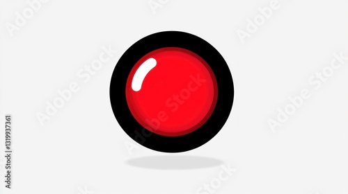 Red Button with Black Border Minimalist Design for User Interfaces and Interactive Elements Free Download Red Button with Black Border Minimalist Design for User Interfaces and Interactive Elements - GFXLoad