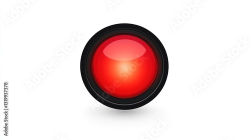 Free Download Red Button with Black Border HighDefinition Illustration for User Interfaces Alerts and Int - GFXLoad