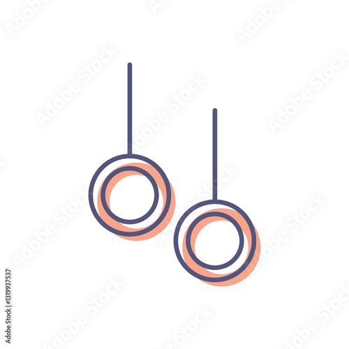 Gymnastic Rings Vector icon