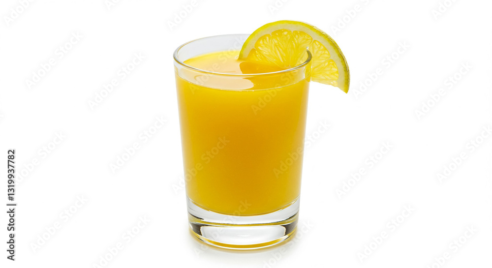 Refreshing Glass of Orange Juice with Lemon Garnish Healthy Drink Vitamin C Refreshing Glass of Orange Juice with Lemon Garnish Healthy Drink Vitamin C