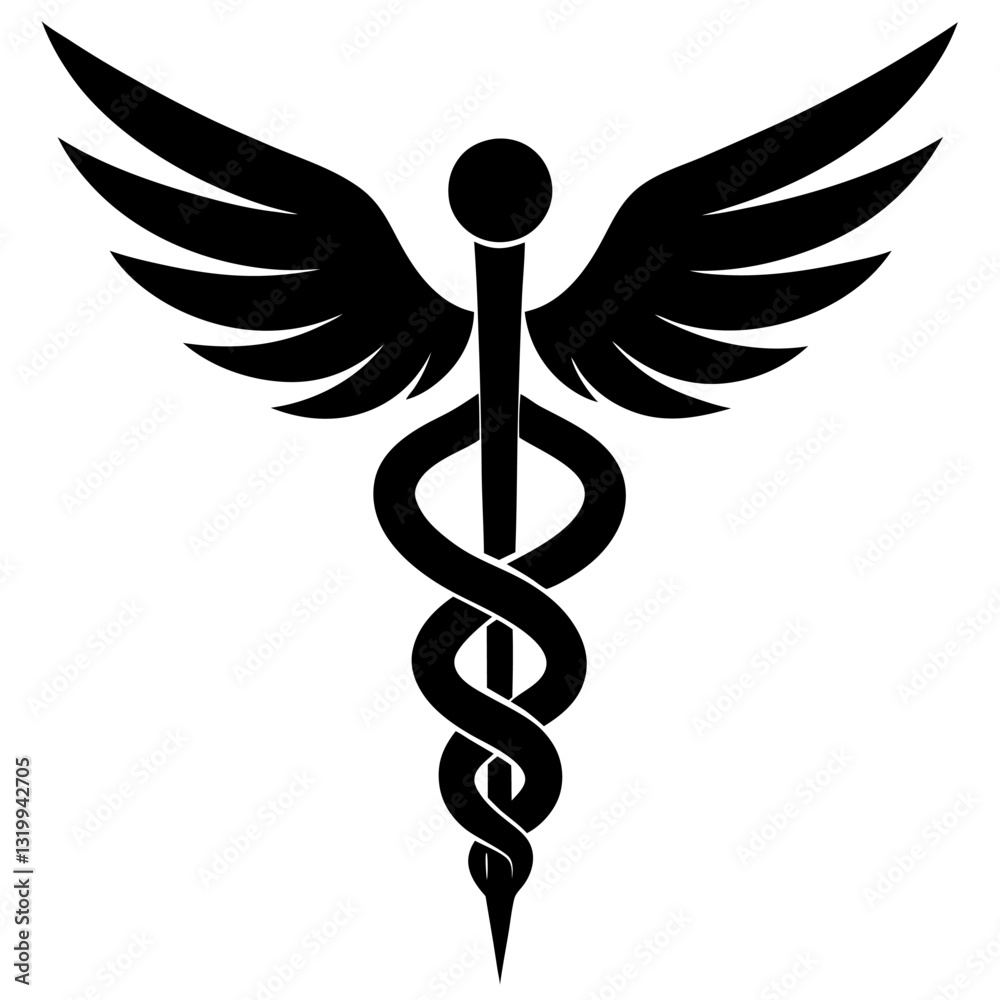 Caduceus Medical Snake Logo Icon Vector - Isolated Symbol for Healthcare & Pharmacy Design, Caduceus medical snake logo icon vector, perfect for healthcare, pharmacy, and hospital branding. Caduceus Medical Snake Logo Icon Vector - Isolated Symbol for Healthcare & Pharmacy Design, Caduceus medical snake logo icon vector, perfect for healthcare, pharmacy, and hospital branding.