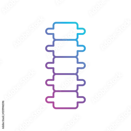 Dorsal Spine Vector icon