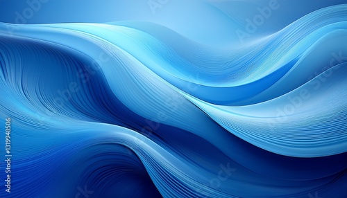 abstract blue background with smooth lines and waves in it