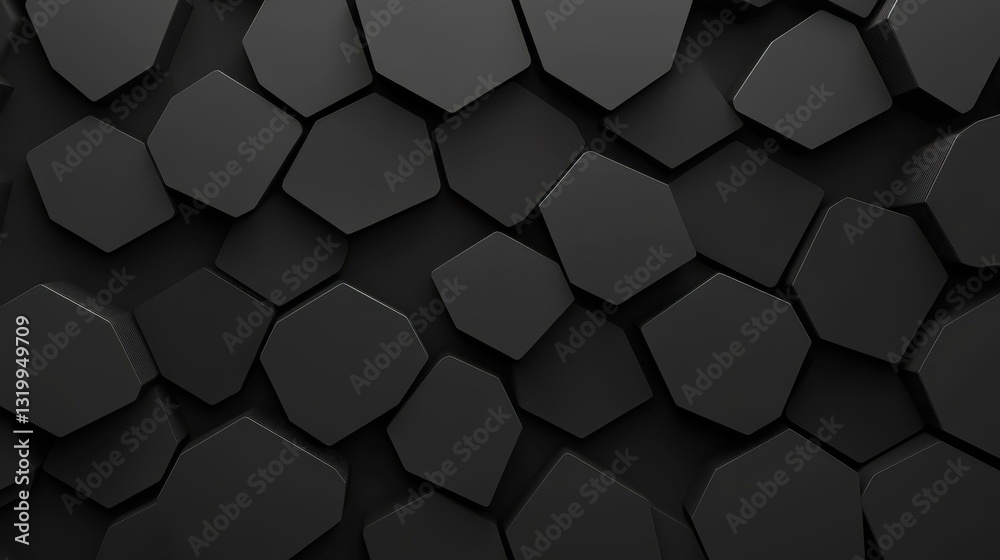 Explore the sleek appeal of a dark hexagon background with modern geometric patterns and textures, enhancing your design. Explore the sleek appeal of a dark hexagon background with modern geometric patterns and textures, enhancing your design.