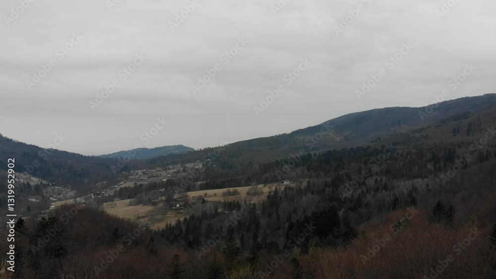 Beskid mountains in winter, Czech Republic, border with Poland Beskid mountains in winter, Czech Republic, border with Poland