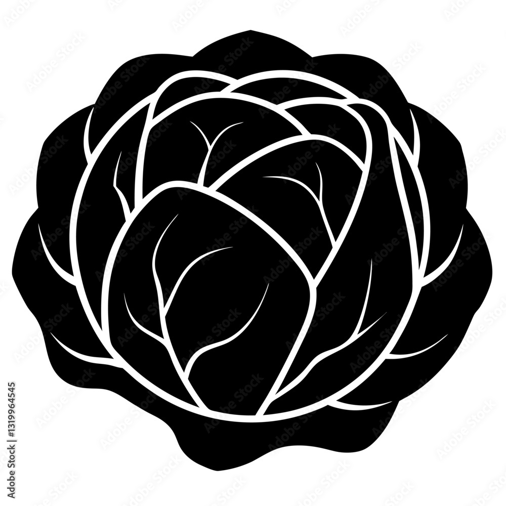 Obraz premium Brussels Sprout Vector Illustration - Cartoons, Clipart, Line Art Design, Brussels sprout vector illustration, cartoon, clipart, and line art design with white background
