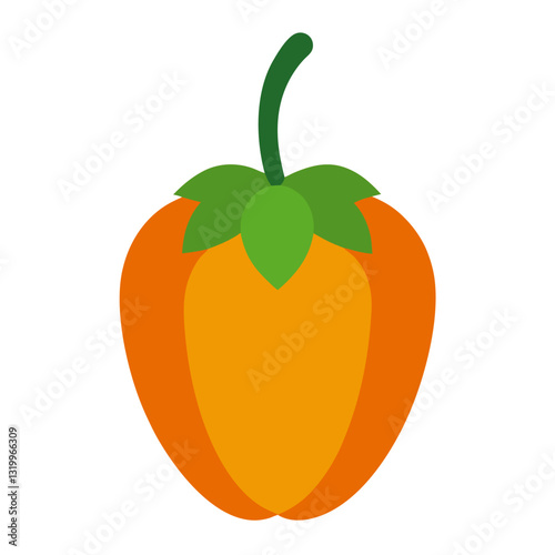 Vector Habanero Illustration - Cartoon, Clipart, and Line Art Design with White Background, High-quality vector habanero design in cartoon, clipart, and line art styles with a white background